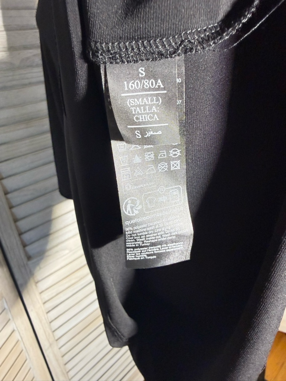 NWOT AllSaints Black Ruched Side Drape Tee - Small - Picture 8 of 8